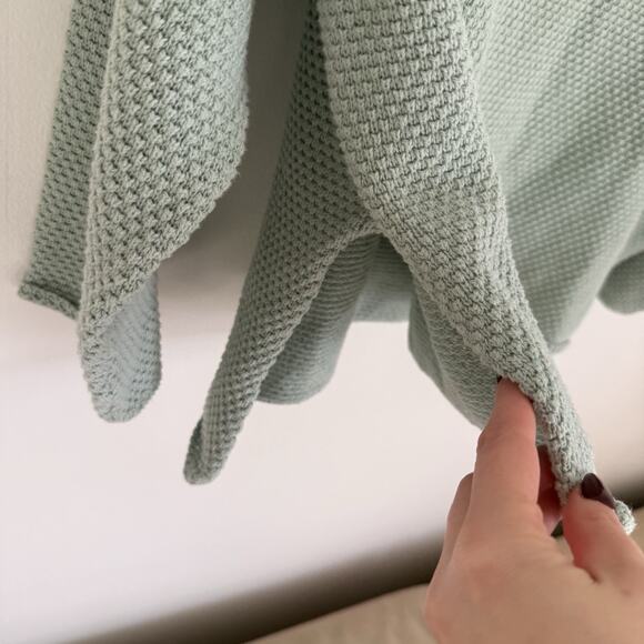 Free People Beach Hailee Sweater Womens XS Sage Green Henley Oversized Slouchy - Picture 4 of 10